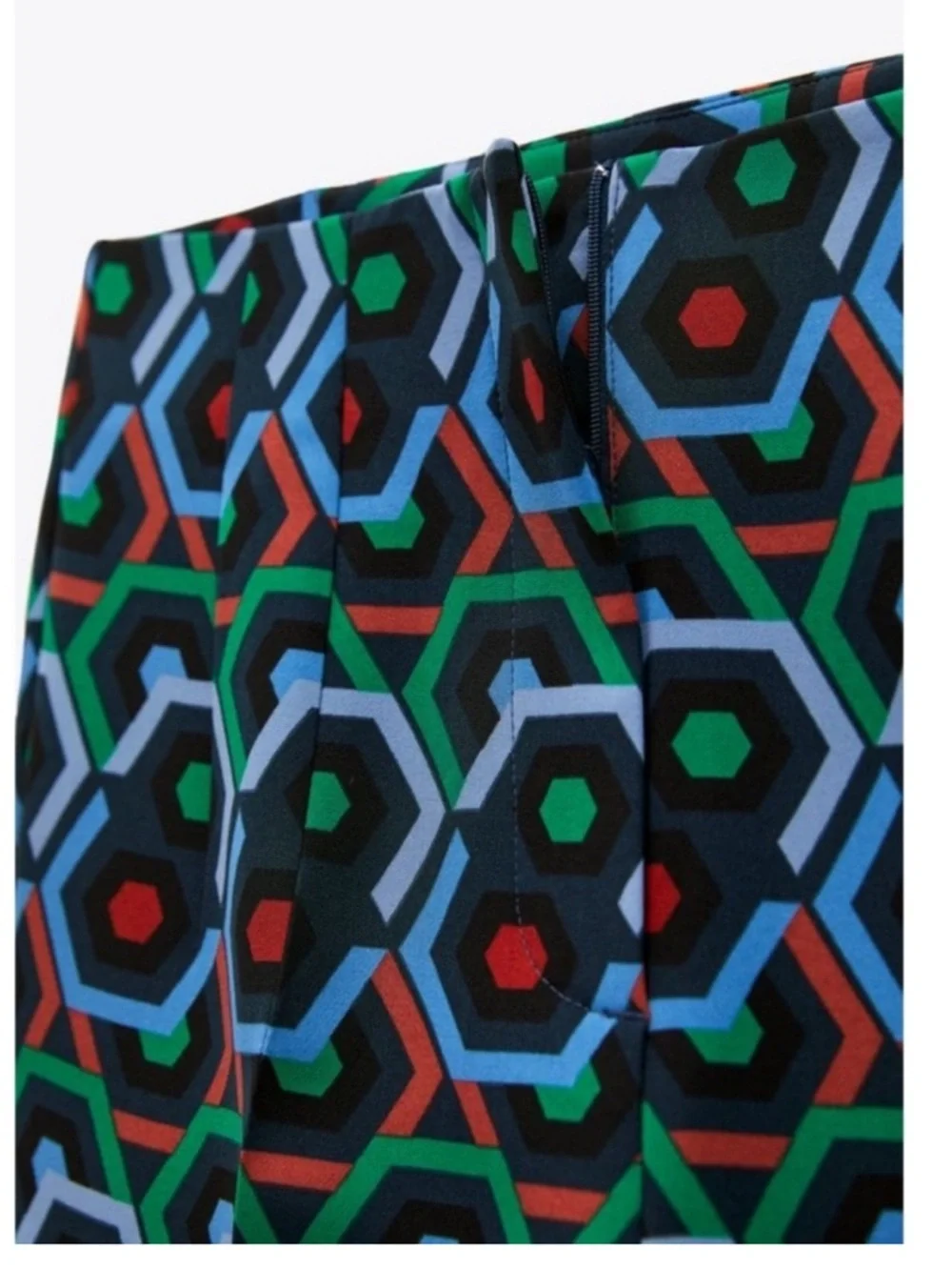 Zara geometric print flare pants Size S NWT - Picture 4 of 4